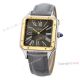 Buy The Best Cartier Santos Dumont Couple Watches Grey Dial Grey Leather Strap Replica (2)_th.jpg
